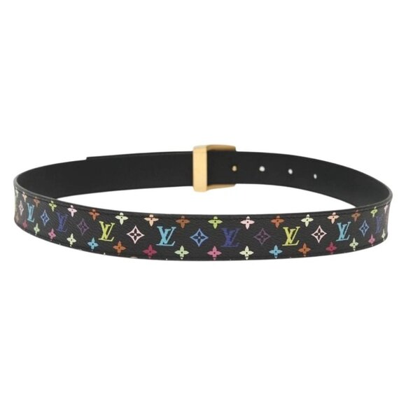 LOUIS VUITTON Multicolor Ceinture LV Cut Belt Black M6890 LV Auth 142353V - Picture 2 of 16